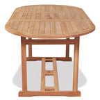 vidaXL 7-tlg. Garten-Essgruppe mit Klappstühlen Massivholz Teak