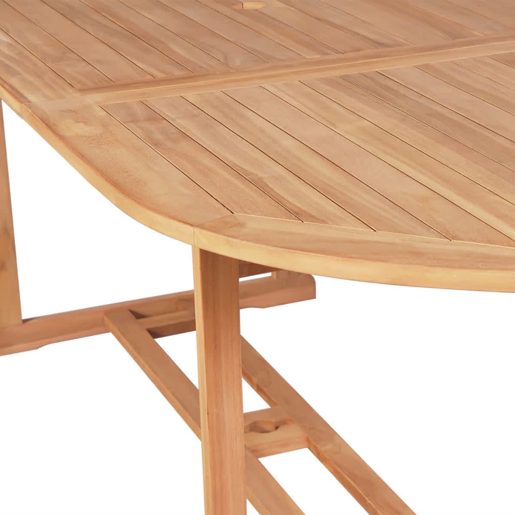 vidaXL 7-tlg. Garten-Essgruppe mit Klappstühlen Massivholz Teak
