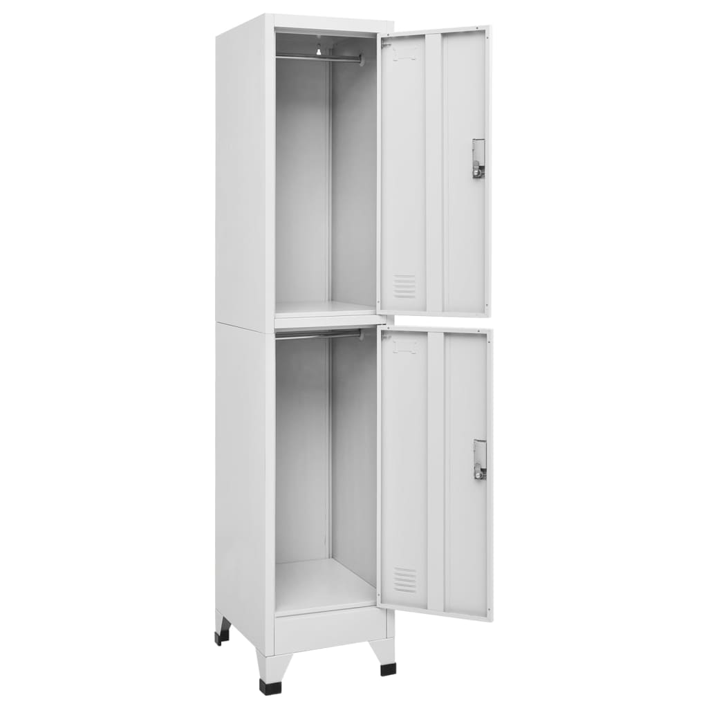 vidaXL Schließfachschrank mit 2 Fächern 38x45x180 cm