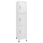 vidaXL Schließfachschrank mit 3 Fächern 38x45x180 cm