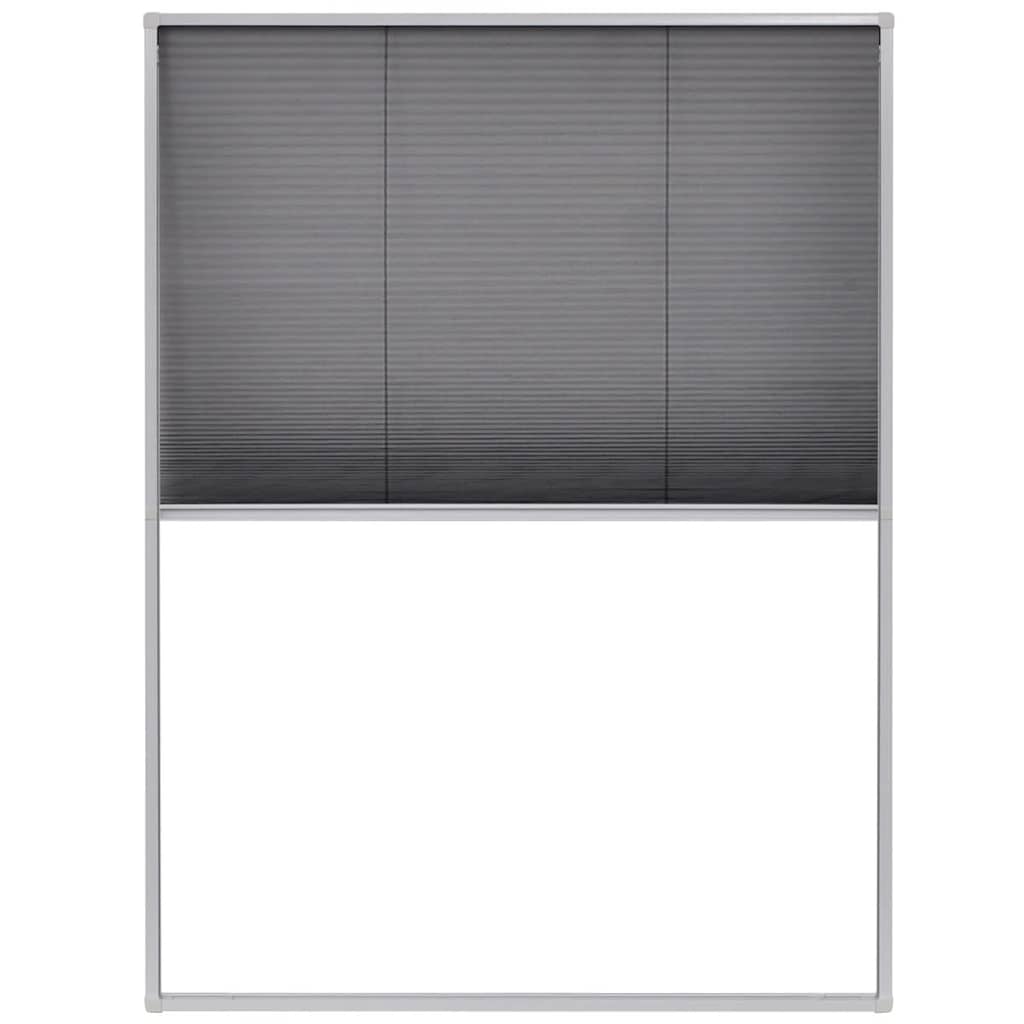 vidaXL Insektenschutz-Plissee für Fenster Aluminium 60 x 80 cm