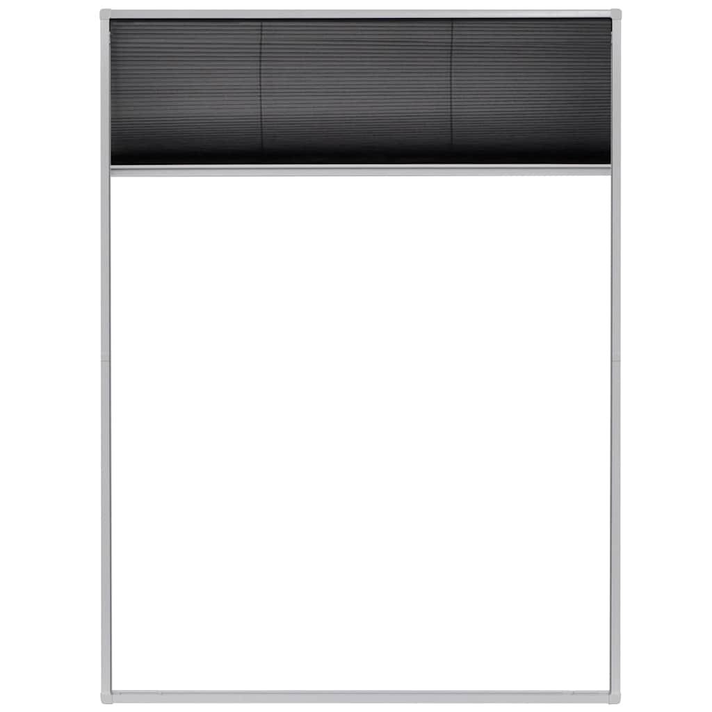 vidaXL Insektenschutz-Plissee für Fenster Aluminium 60 x 80 cm