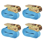 vidaXL Ratschen-Spanngurte 4 Stk. 0,8 Tonnen 6m×25mm Blau