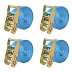 vidaXL Ratschen-Spanngurte 4 Stk. 2 Tonnen 6m×38mm Blau