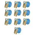 vidaXL Ratschen-Spanngurte 10 Stk. 2 Tonnen 6m×38mm Blau