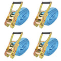 vidaXL Ratschen-Spanngurte 4 Stk. 4 Tonnen 8m×50mm Blau