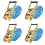 vidaXL Ratschen-Spanngurte 4 Stk. 4 Tonnen 8m×50mm Blau