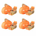 vidaXL Ratschen-Spanngurte 4 Stk 0,4 Tonnen 6m×25mm Orange