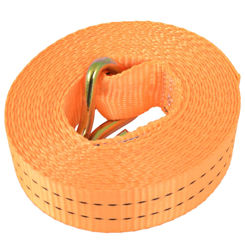 vidaXL Ratschen-Spanngurte 10 Stk. 1 Tonne 6m×38mm Orange