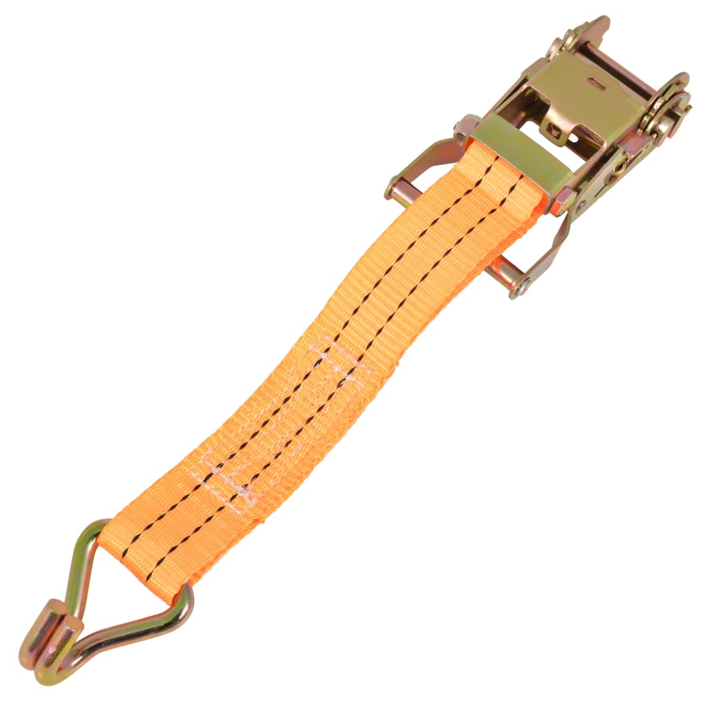 vidaXL Ratschen-Spanngurte 10 Stk. 1 Tonne 6m×38mm Orange