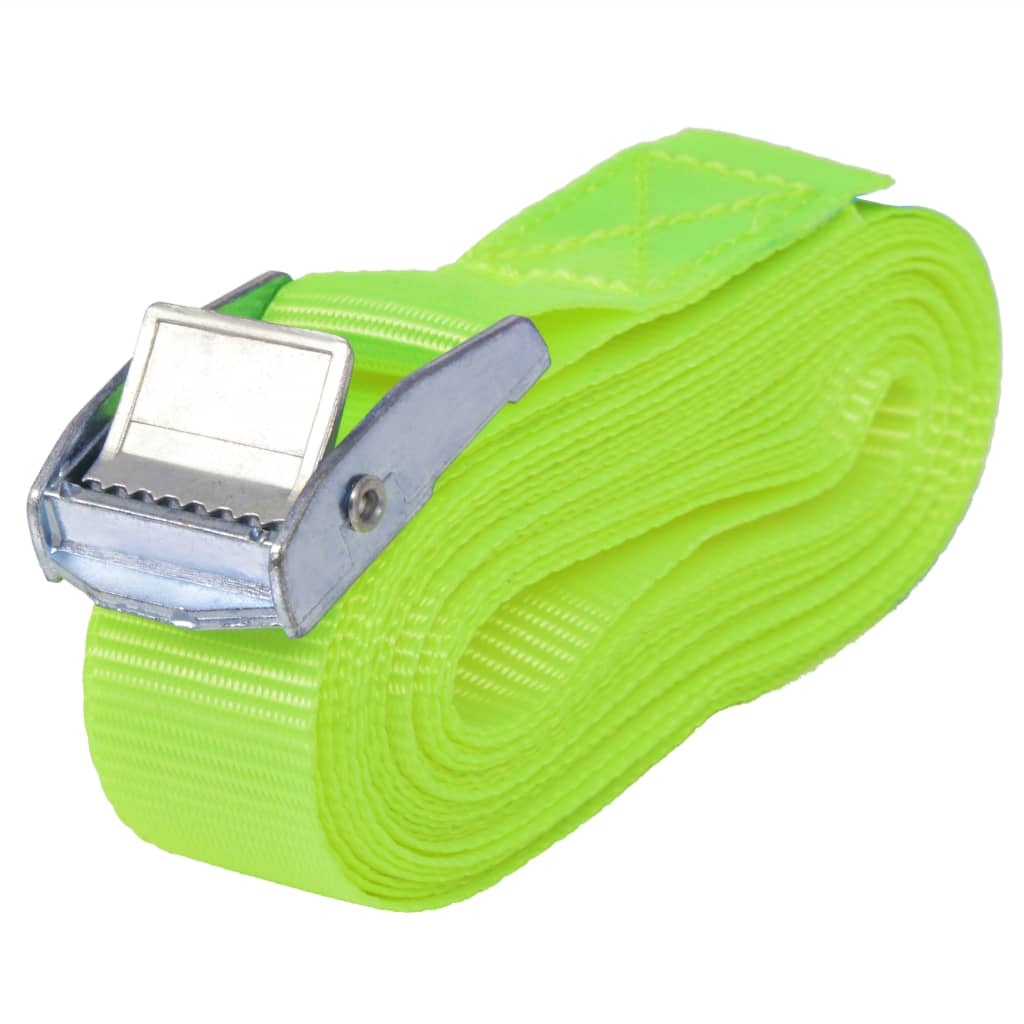 vidaXL Spanngurte 10 Stk. 0,25 Tonnen 5m×25mm Neongrün
