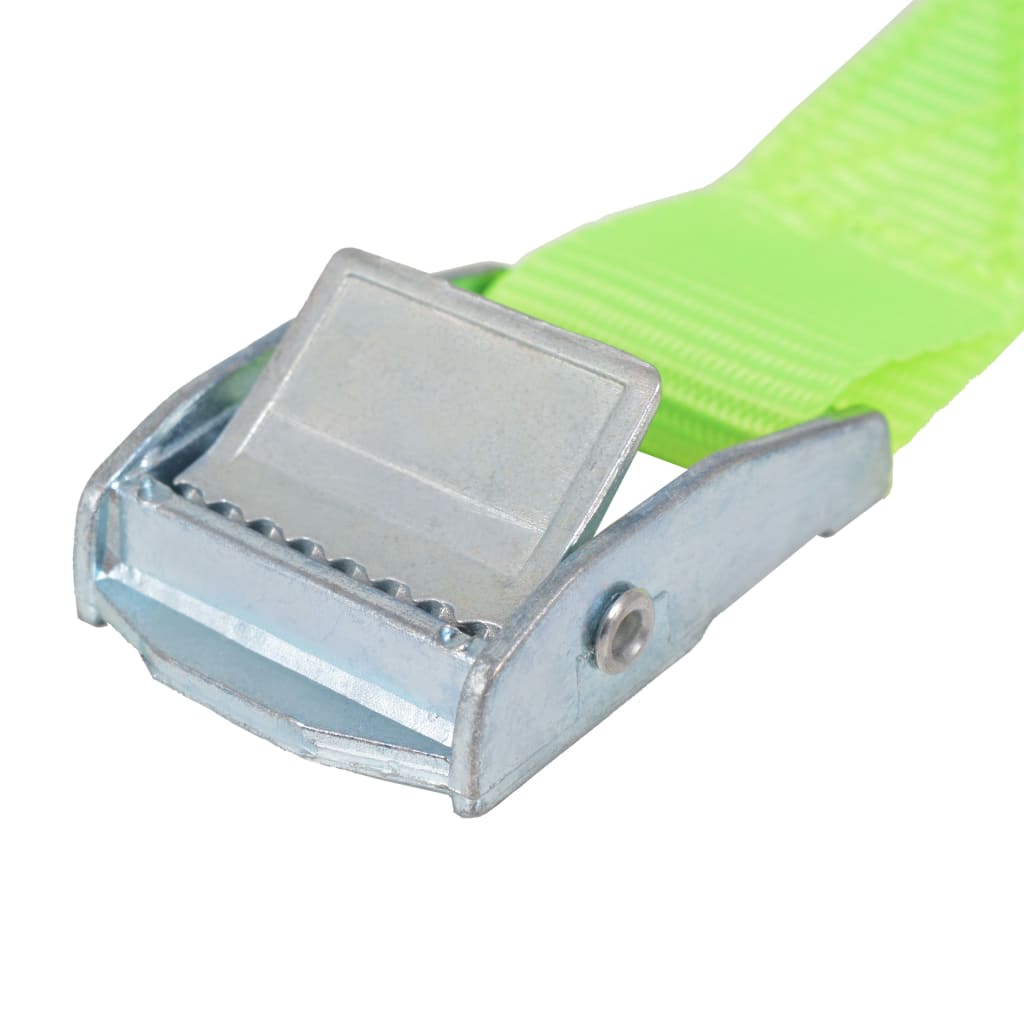 vidaXL Spanngurte 10 Stk. 0,25 Tonnen 5m×25mm Neongrün