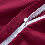 vidaXL Bettwäsche-Set Burgunderrot 155×220/80×80 cm
