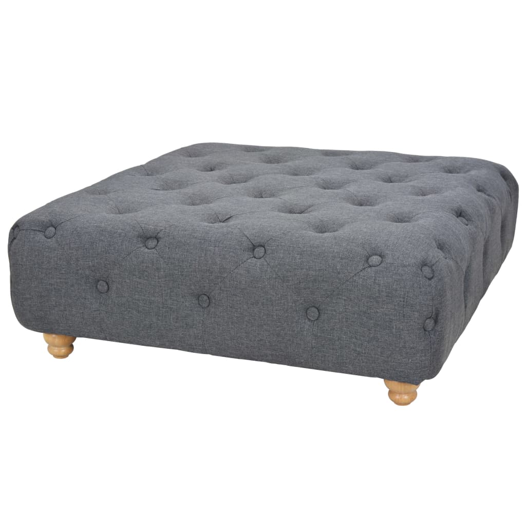 vidaXL Sitzhocker Stoff 80 x 80 x 30 cm Dunkelgrau