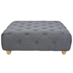 vidaXL Sitzhocker Stoff 80 x 80 x 30 cm Dunkelgrau