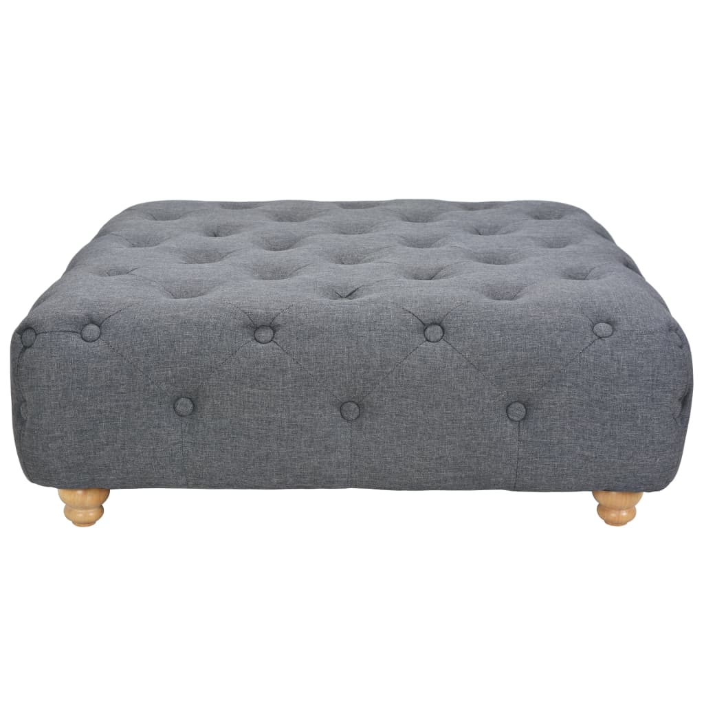 vidaXL Sitzhocker Stoff 80 x 80 x 30 cm Dunkelgrau