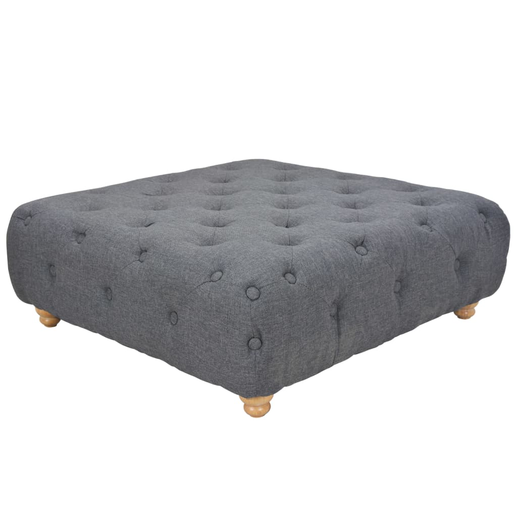 vidaXL Sitzhocker Stoff 80 x 80 x 30 cm Dunkelgrau