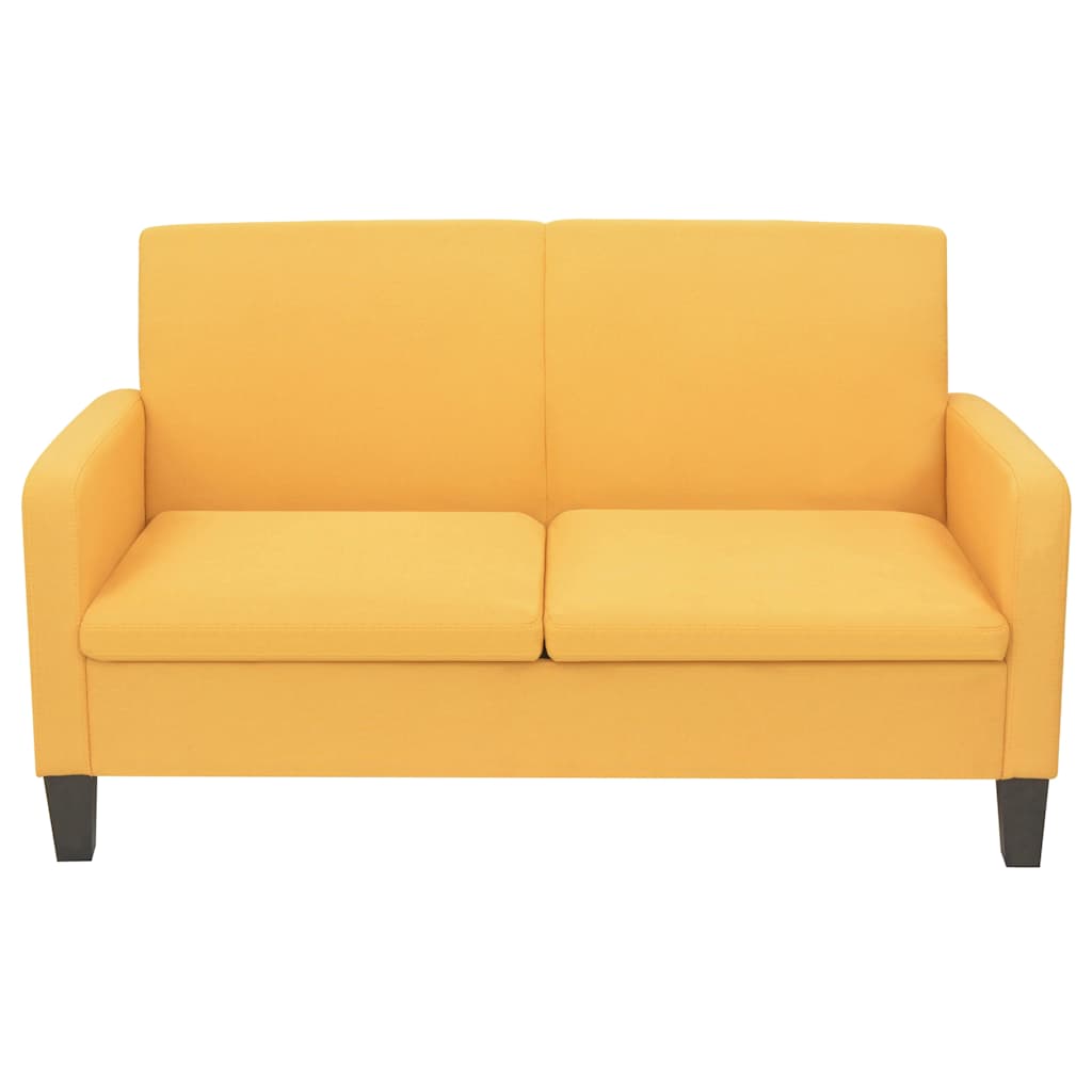 vidaXL Sofa 2-Sitzer 135x65x76 cm Gelb