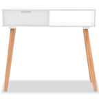 vidaXL Konsolentisch Kiefernholz Massiv 80 x 30 x 72 cm Weiß