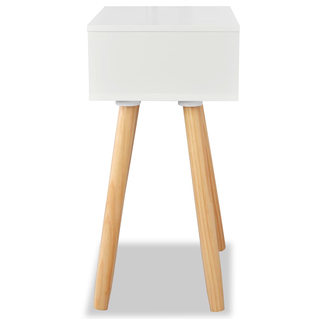 vidaXL Nachttische 2 Stk. Massivholz Kiefer 40x30x61 cm Weiß