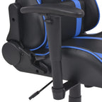 vidaXL Neigbarer Racing-Bürostuhl mit Fußstütze Blau