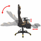 vidaXL Gaming Stuhl Gold 70 x 71 x 136 cm Kunstleder