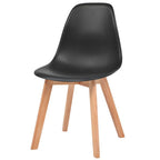 vidaXL Esszimmerstühle 2 Stk. Schwarz Kunststoff