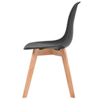 vidaXL Esszimmerstühle 2 Stk. Schwarz Kunststoff