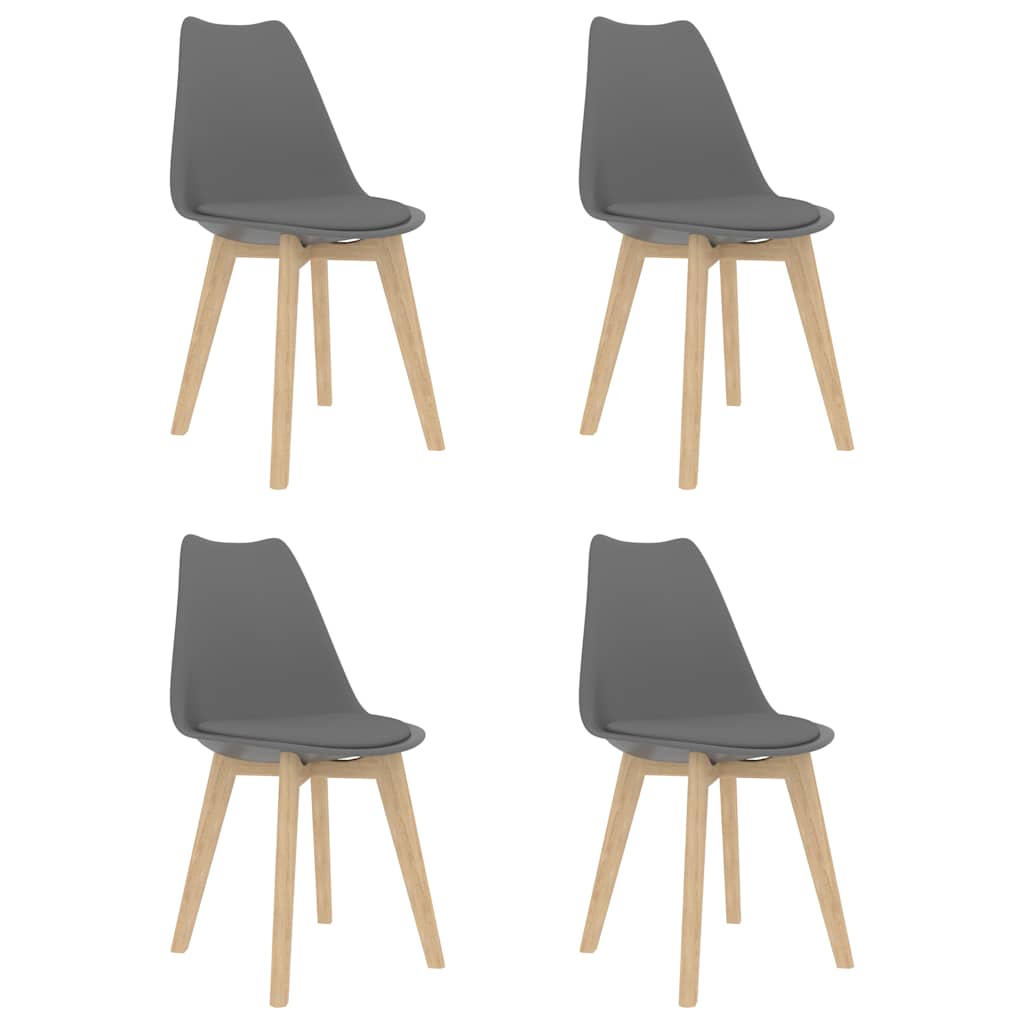 vidaXL Esszimmerstühle 4 Stk. Weiß Kunststoff