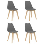 vidaXL Esszimmerstühle 4 Stk. Weiß Kunststoff