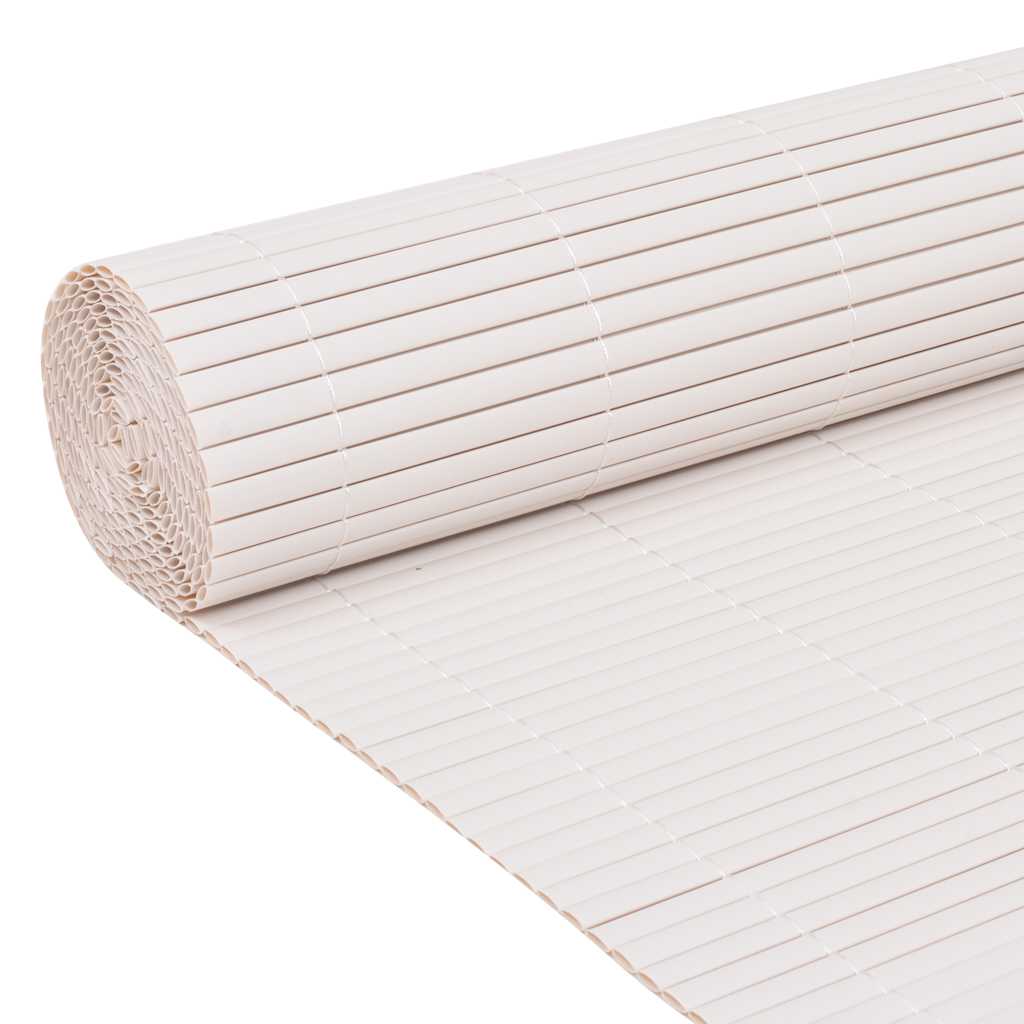 vidaXL Gartenzaun Doppelseitig 90 x 300 cm Weiß