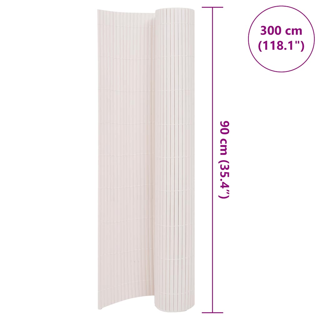 vidaXL Gartenzaun Doppelseitig 90 x 300 cm Weiß