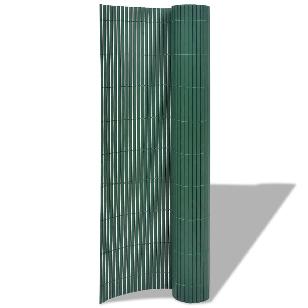 vidaXL Gartenzaun Doppelseitig PVC 90x300 cm Grün