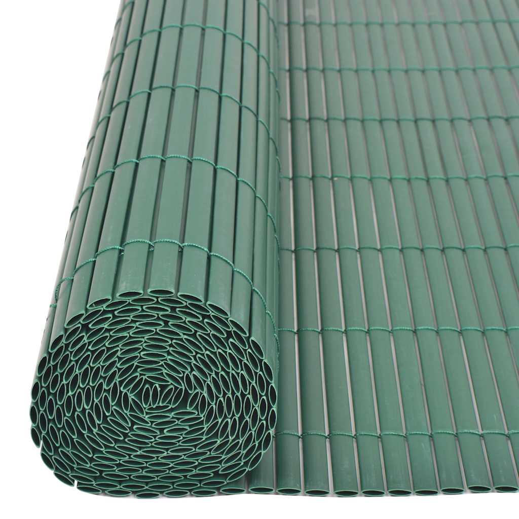 vidaXL Gartenzaun Doppelseitig PVC 90x300 cm Grün