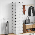 vidaXL Schuh-Organizer Zusammenklappbar mit 10 Fächern Weiß