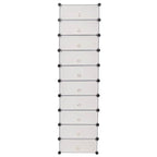 vidaXL Schuh-Organizer Zusammenklappbar mit 10 Fächern Weiß