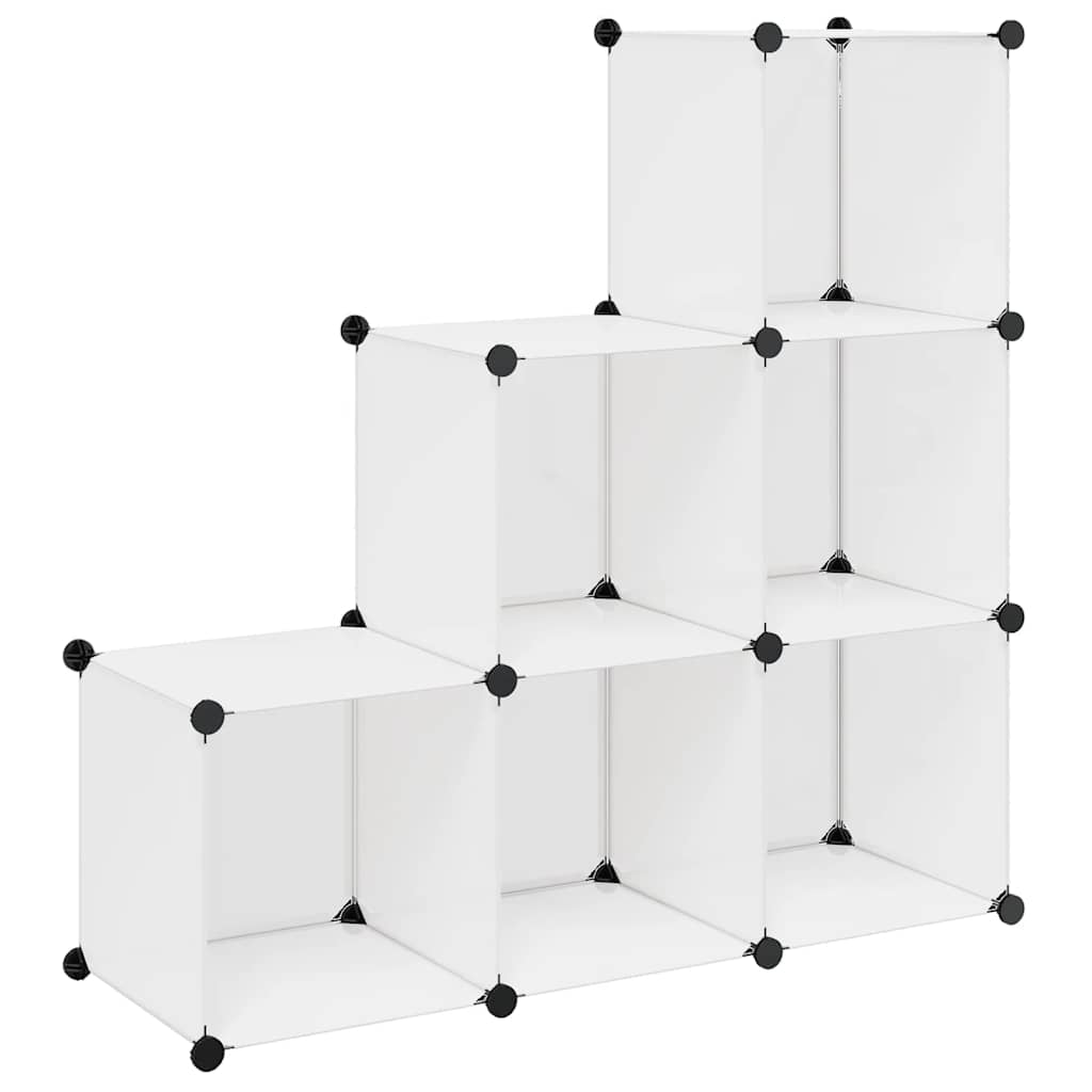 vidaXL Regalsystem Würfel-Regal mit 6 Fächern Weiß