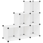 vidaXL Regalsystem Würfel-Regal mit 6 Fächern Weiß