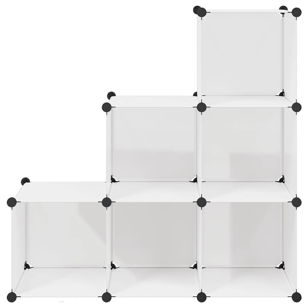 vidaXL Regalsystem Würfel-Regal mit 6 Fächern Weiß