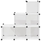 vidaXL Regalsystem Würfel-Regal mit 6 Fächern Weiß