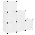 vidaXL Regalsystem Würfel-Regal mit 6 Fächern Weiß