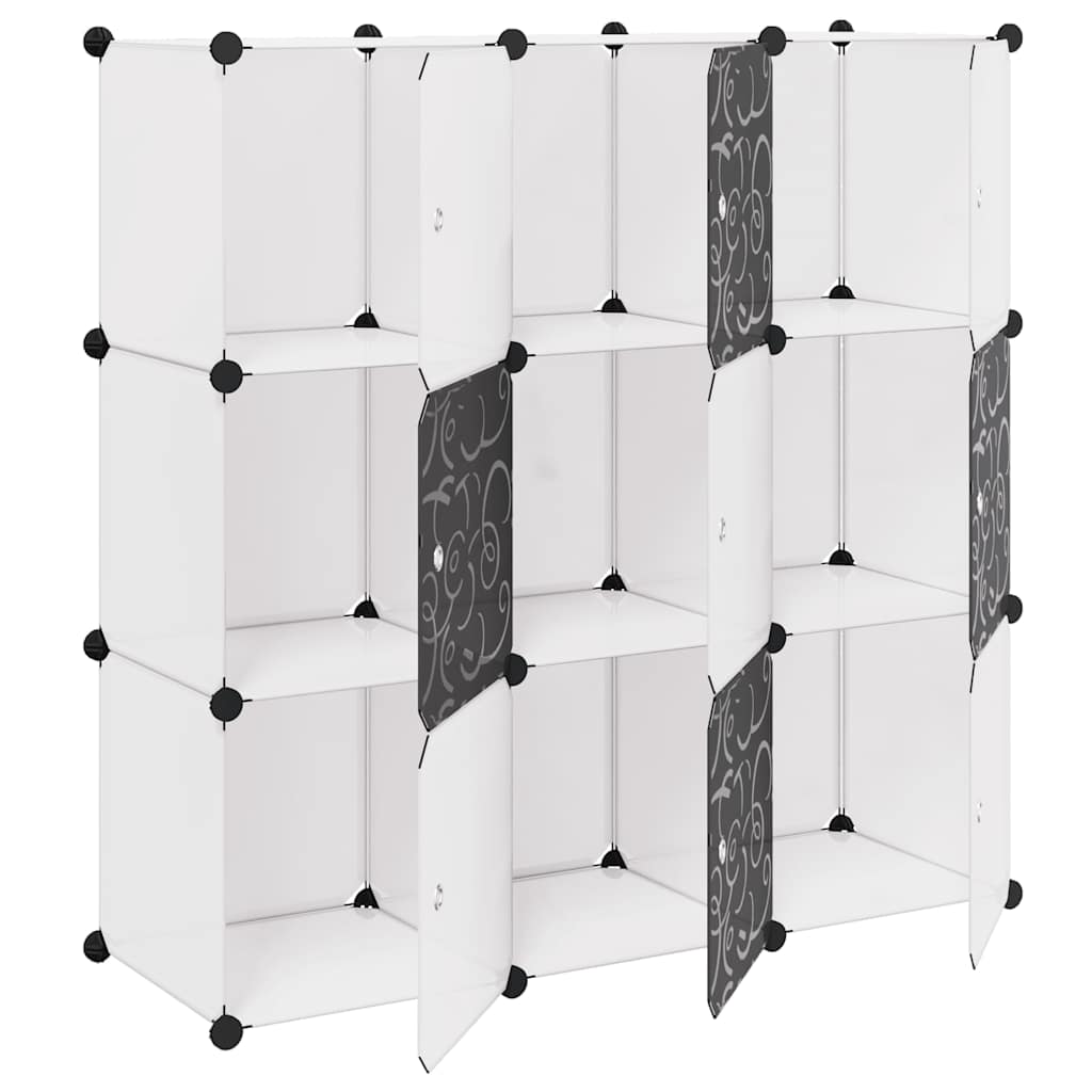 vidaXL Regalsystem Würfelregal mit 9 Fächern Schwarz und Weiß