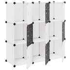 vidaXL Regalsystem Würfelregal mit 9 Fächern Schwarz und Weiß
