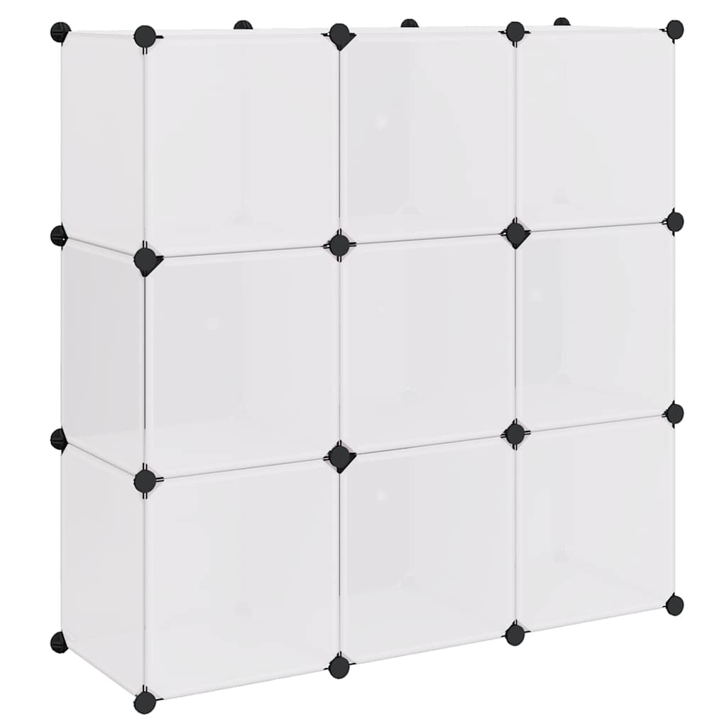 vidaXL Regalsystem Würfelregal mit 9 Fächern Schwarz und Weiß