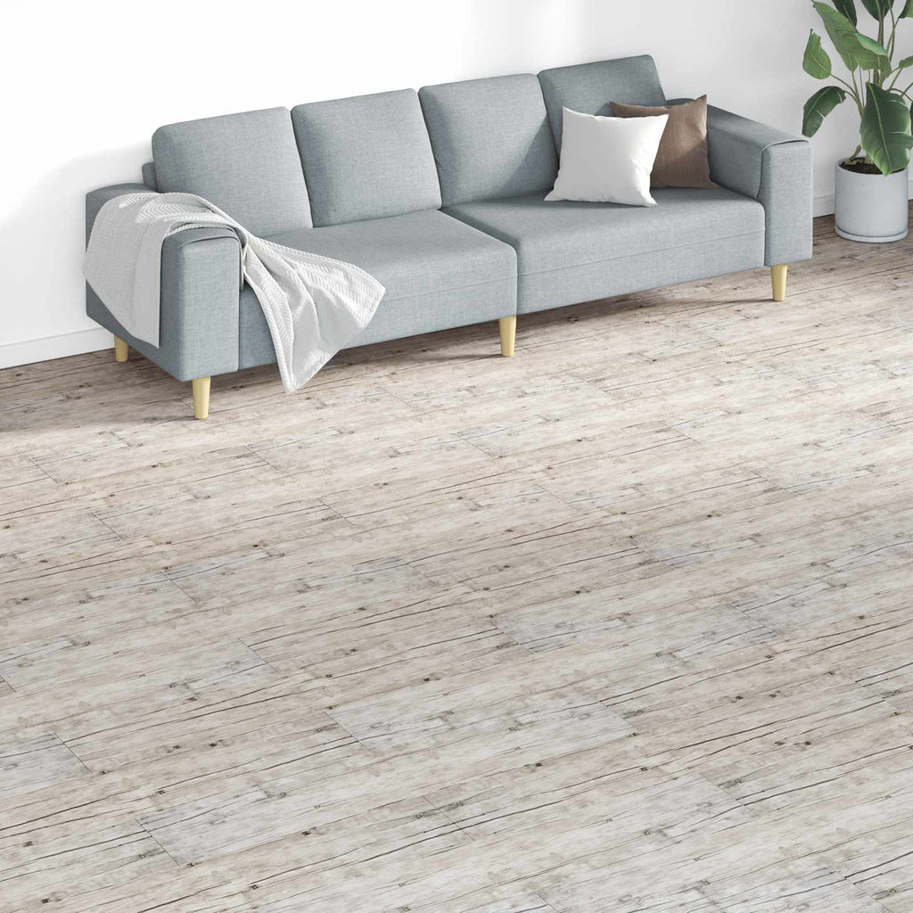 vidaXL Bodenplanken 18 pcs Grau 5,26 m² PVC