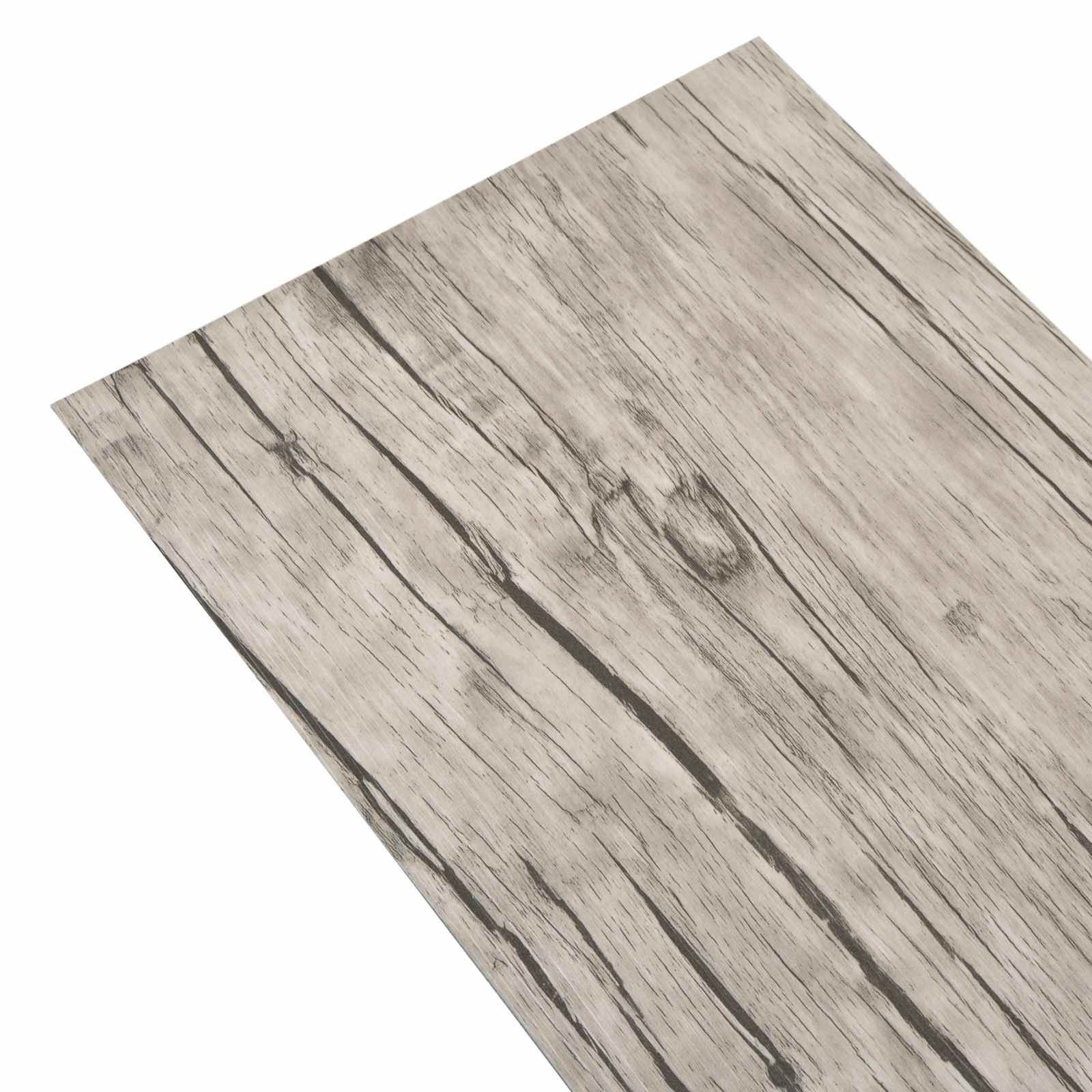 vidaXL Bodenplanken 18 pcs Grau 5,26 m² PVC