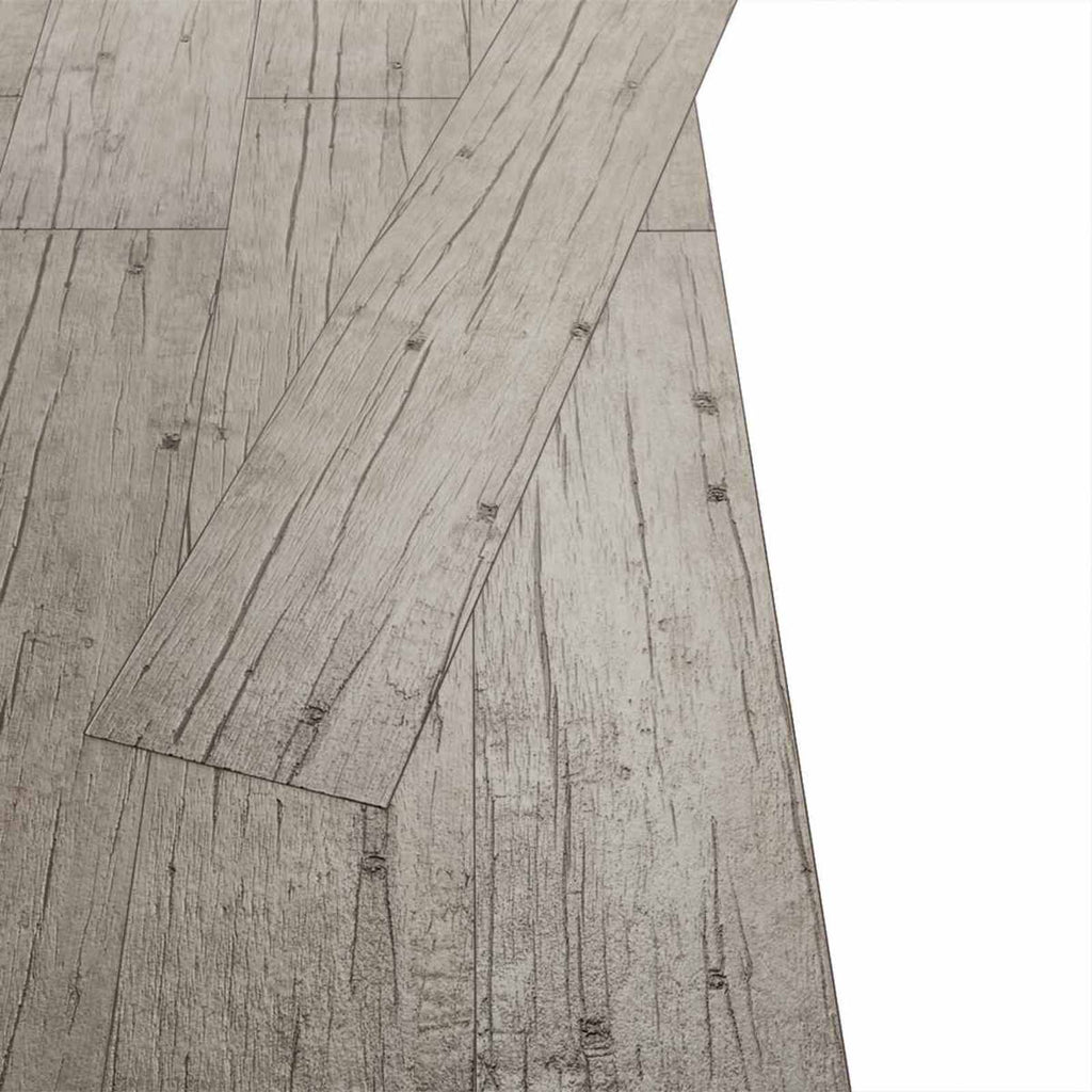 vidaXL Bodenplanken 18 pcs Grau 5,26 m² PVC