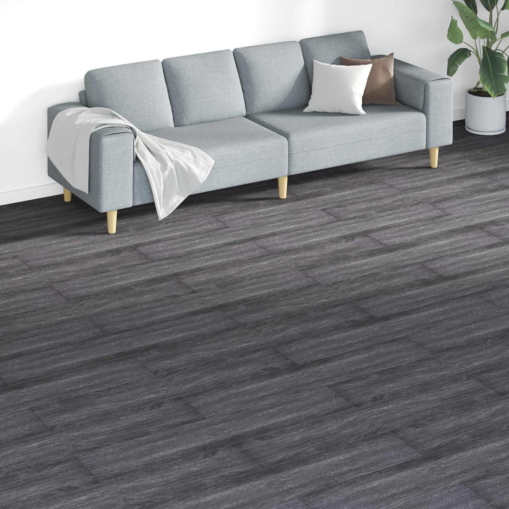 vidaXL Bodenplanken 18 pcs Schwarz und Weiß 5,26 m² PVC
