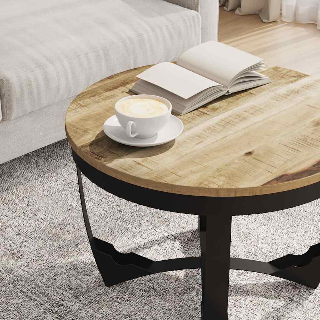 vidaXL Couchtisch Raues Massivholz Mango 60x40 cm