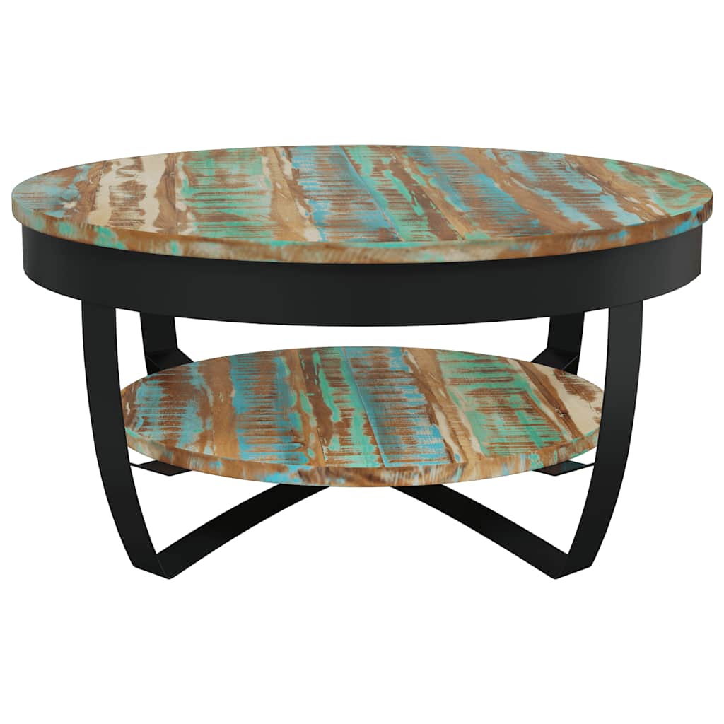 vidaXL Couchtisch mit Ablage Altholz Massiv 65x32 cm